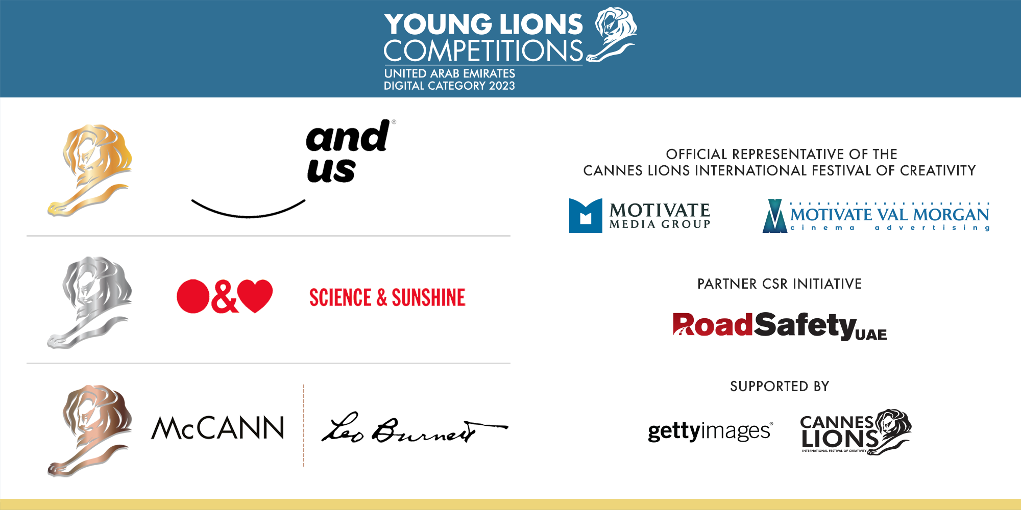 And Us Wins Gold at the UAE Young Lions Digital Competition 2023